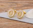 Boucles d'oreilles pendantes pour femmes avec lettre 9