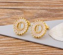 Boucles d'oreilles pendantes pour femmes avec lettre 20