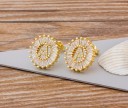 Boucles d'oreilles pendantes pour femmes avec lettre 26
