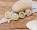 Boucles d'oreilles pendantes pour femmes avec lettre 28