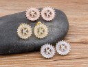 Boucles d'oreilles pendantes pour femmes avec lettre 33