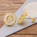 Boucles d'oreilles pendantes pour femmes avec lettre 34