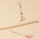 Boucles d'oreilles pendantes pour femmes avec lune 1