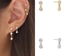 Boucles d'oreilles pendantes pour femmes avec pierres 2