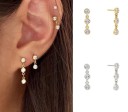 Boucles d'oreilles pendantes pour femmes avec pierres 3
