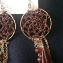 Boucles d'oreilles pendantes pour femmes avec plumes G645 2