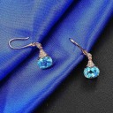 Boucles d'oreilles pendantes pour femmes avec tourmaline 10