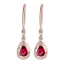 Boucles d'oreilles pendantes pour femmes avec tourmaline 14