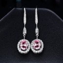 Boucles d'oreilles pendantes pour femmes avec tourmaline 17
