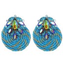 Boucles d'oreilles pendantes pour femmes avec zircon 17