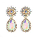 Boucles d'oreilles pendantes pour femmes avec zircon 13