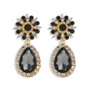 Boucles d'oreilles pendantes pour femmes avec zircon 14