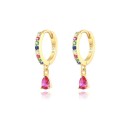 Boucles d'oreilles pendantes pour femmes avec zircon 18