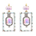 Boucles d'oreilles pendantes pour femmes avec zircon 4