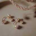 Boucles d'oreilles pendantes pour femmes avec zircon 4
