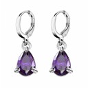 Boucles d'oreilles pendantes pour femmes avec zircon G588 2