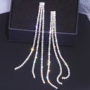 Boucles d'oreilles pendantes pour femmes avec zircon 4