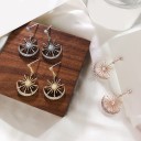 Boucles d'oreilles pendantes pour femmes avec zircon 4