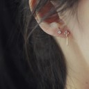 Boucles d'oreilles pendantes pour femmes avec zircon 2