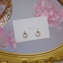 Boucles d'oreilles pendantes pour femmes avec zircons G408 4