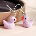 Boucles d'oreilles pendantes pour femmes canard 7