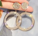 Boucles d'oreilles pendantes pour femmes en forme de cercles R108 4