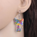 Boucles d'oreilles pendantes pour femmes en forme de chat 1