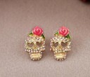 Boucles d'oreilles pendantes pour femmes en forme de crâne G1344 1
