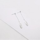 Boucles d'oreilles pendantes pour femmes en forme de plume 4