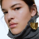 Boucles d'oreilles pendantes pour femmes feuilles G1006 2