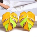 Boucles d'oreilles pendantes pour femmes feuilles G1075 8