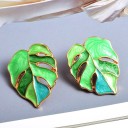 Boucles d'oreilles pendantes pour femmes feuilles G1075 4
