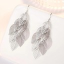 Boucles d'oreilles pendantes pour femmes feuilles G434 3