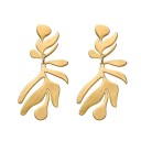 Boucles d'oreilles pendantes pour femmes feuilles G938 5