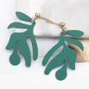 Boucles d'oreilles pendantes pour femmes feuilles G938 7