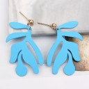 Boucles d'oreilles pendantes pour femmes feuilles G938 9