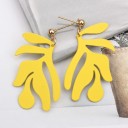Boucles d'oreilles pendantes pour femmes feuilles G938 10