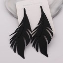 Boucles d'oreilles pendantes pour femmes feuilles G938 12