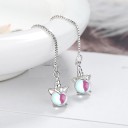 Boucles d'oreilles pendantes pour femmes licorne 4