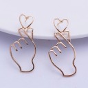 Boucles d'oreilles pendantes pour femmes mains A3162 3