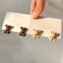 Boucles d'oreilles pendantes pour femmes ours G1486 1