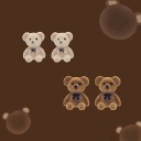 Boucles d'oreilles pendantes pour femmes ours G1486 3