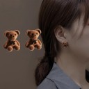 Boucles d'oreilles pendantes pour femmes ours G1486 4