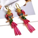 Boucles d'oreilles pendantes pour femmes perroquets 2