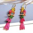 Boucles d'oreilles pendantes pour femmes perroquets 3