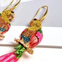 Boucles d'oreilles pendantes pour femmes perroquets 5