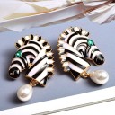 Boucles d'oreilles pendantes pour femmes zèbres 3