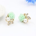 Boucles d'oreilles pendantes roses pour femmes 4