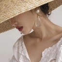 Boucles d'oreilles pendantes transparentes pour femmes 3