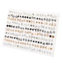 Boucles d'oreilles pour femmes 100 paires 28
